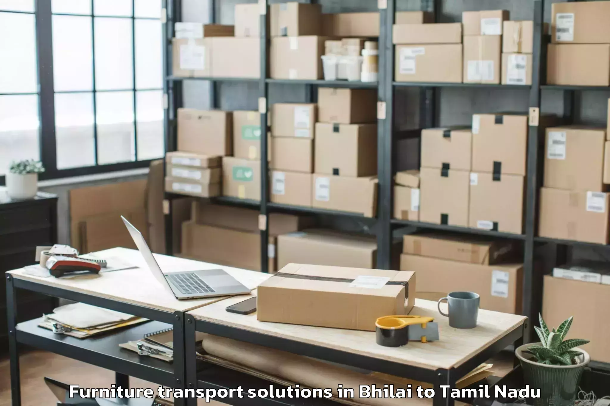 Expert Bhilai to Vadippatti Furniture Transport Solutions